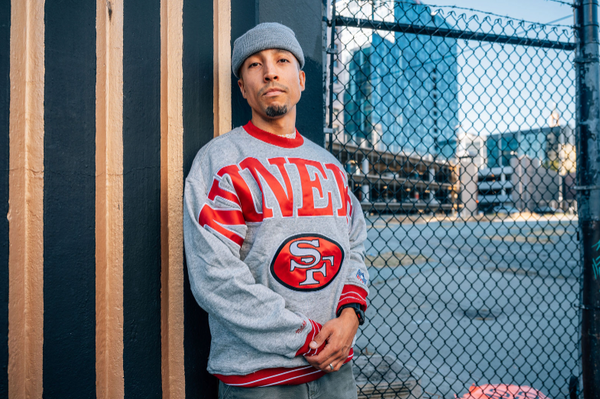 49ers Full Field Satin Vintage Fleece - Grey/Red – Cukui