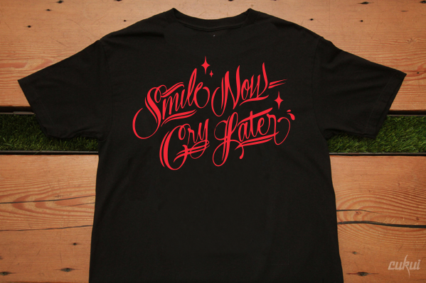 Cukui Smile Now Tee - Black/Red