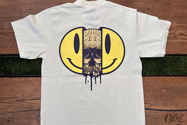 Smiley Ball Garment Heavyweight Tee - Pastel Yellow