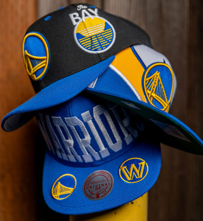 NBA Warriors Big Text Hat - Royal Blue