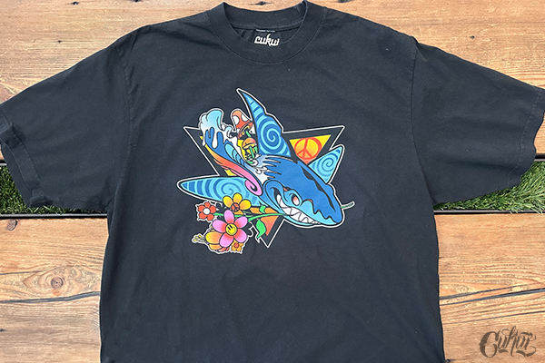 Hippy Shark Garment Heavyweight Tee - Black