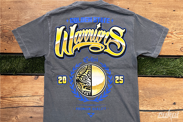 Playoff Warriors 25' Garment Dyed Tee - Black