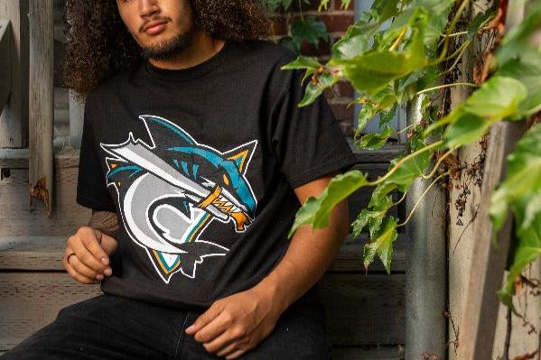 UGAT x Cukui: Battle Sharks Tee - Black