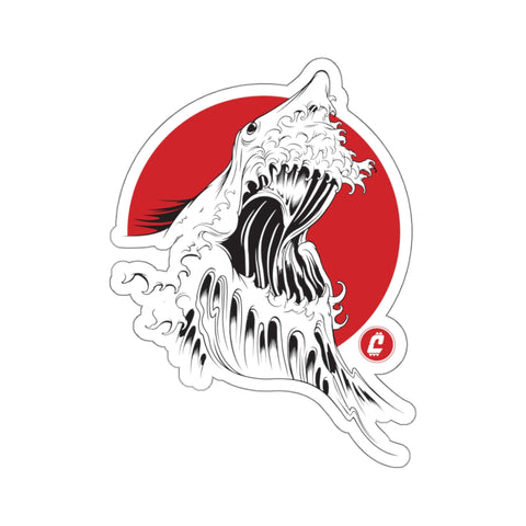 Shark Wave (4x4 size) - White/Red