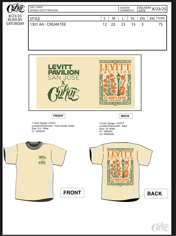 Levitt Pavilion x Cukui Tshirts