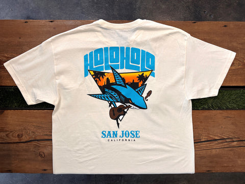 Cukui Holo Shark Tee - Creme