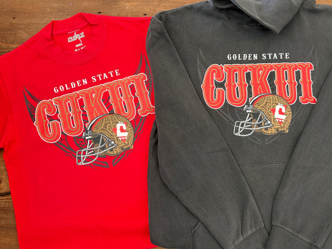 Golden State Faithful Garment Dyed Oversized Tee - Red