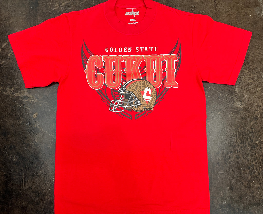 Golden State Faithful Garment Dyed Oversized Tee - Red