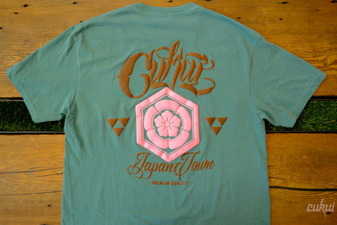 Cukui Crest Garment-Dyed Tee - Green