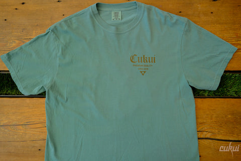 Cukui Crest Garment-Dyed Tee - Green