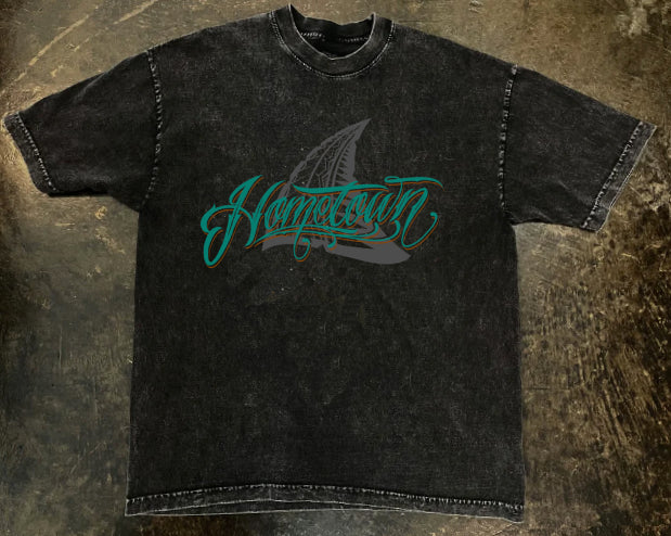 Hometown Fin Mineral Washed Tee - Black