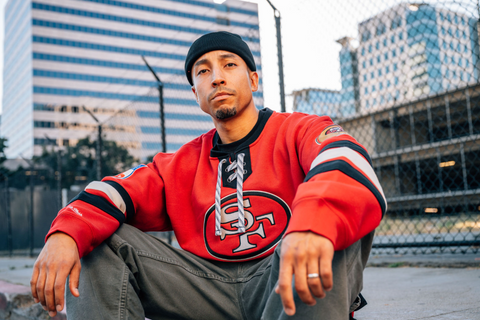 49ers  Heritage Lace-up Crew Vintage Logo - Scarlet