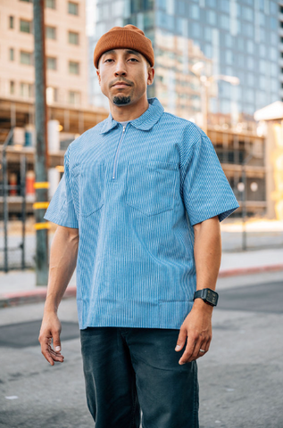Cukui Hickory Workmen Zip Up - Navy/Blue