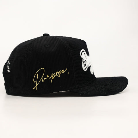 OG BA: From the Bay to the World Snapback (Black Corduroy)