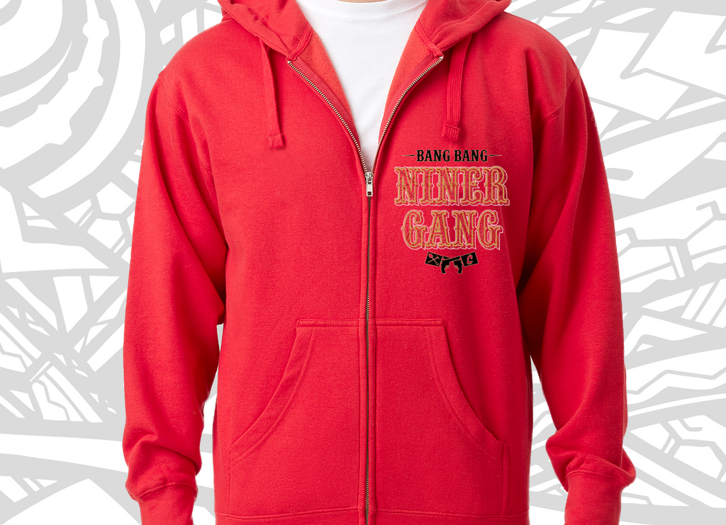 Bang Bang Niner Gang Fleece Zip - Red