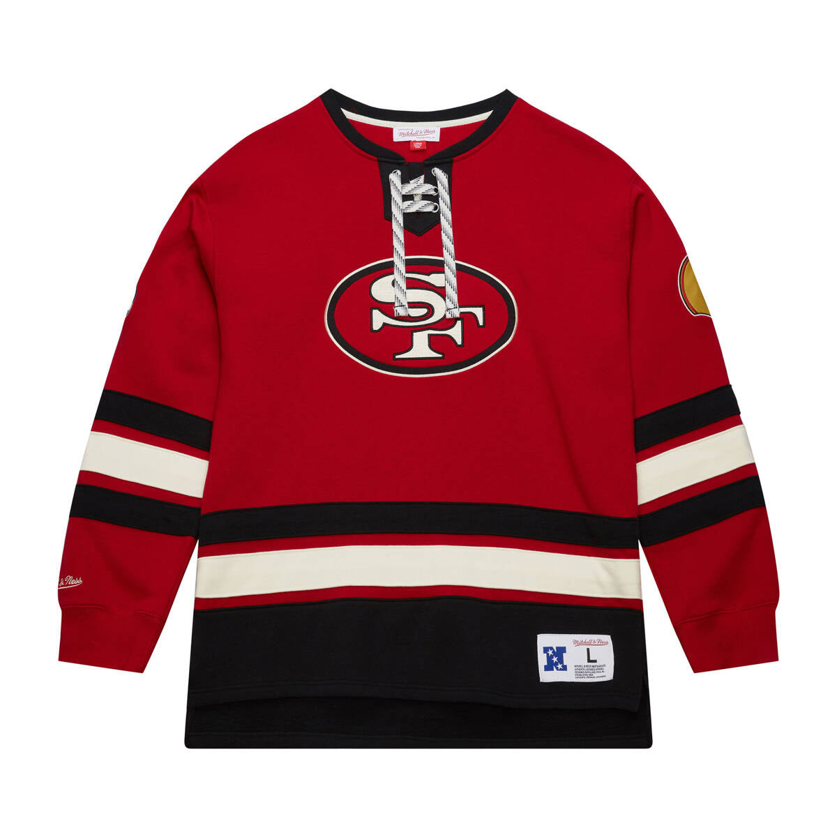 re9219 49ers Heritage Lace-up Crew Vintage Logo - Scarlet – Cukui