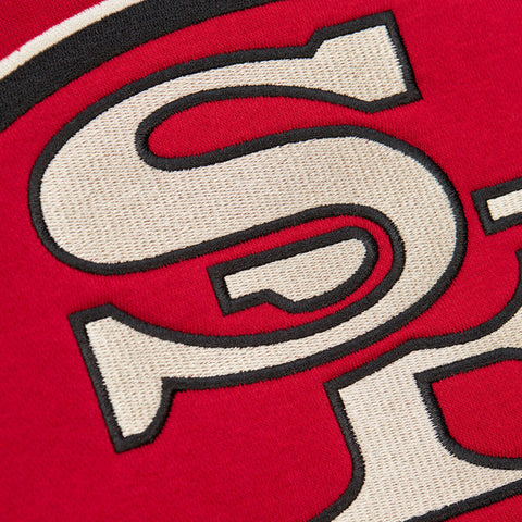 49ers  Heritage Lace-up Crew Vintage Logo - Scarlet