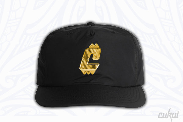 C Logo Cukui Gold Surf Cap - Black/Gold