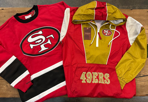 Mitchell and Ness - Satin Insert Fleece 49ers - Black/Red
