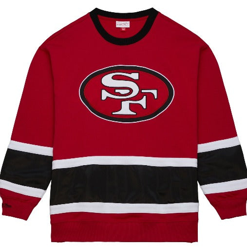 Mitchell and Ness - Satin Insert Fleece 49ers - Black/Red