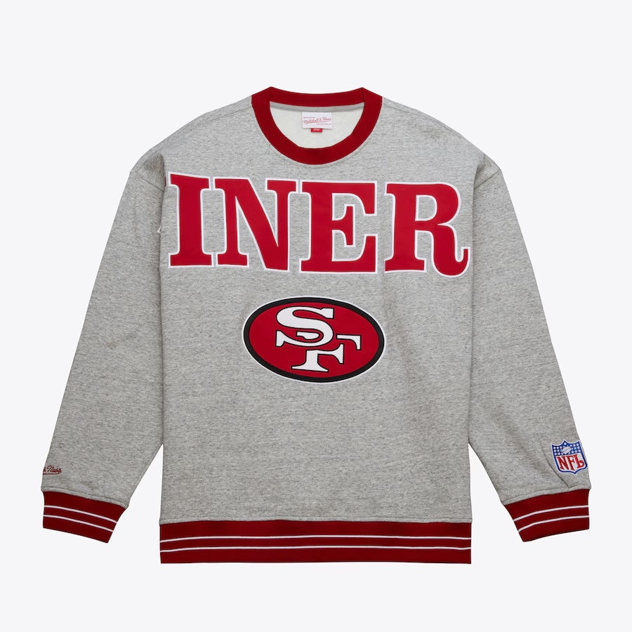 49ers Full Field Satin Vintage Fleece - Grey/Red – Cukui
