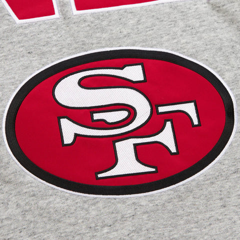 49ers Full Field Satin Vintage Fleece - Grey/Red