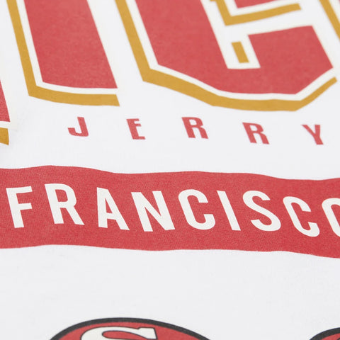 49ers Jerry Rice Premium Vintage Tee - White/Red
