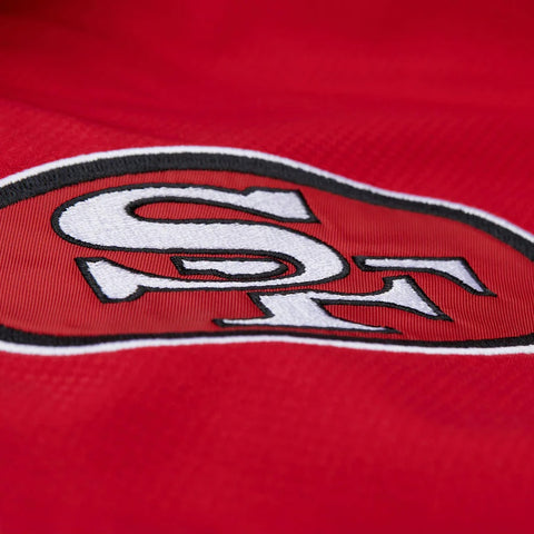 M&N 49ers Tie Breaker Lightweight Anorak - Blk/Red