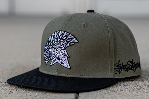 Spartan Snapback Hat - Moss/Black